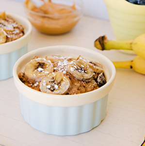 Banana Oat Baked French Toast